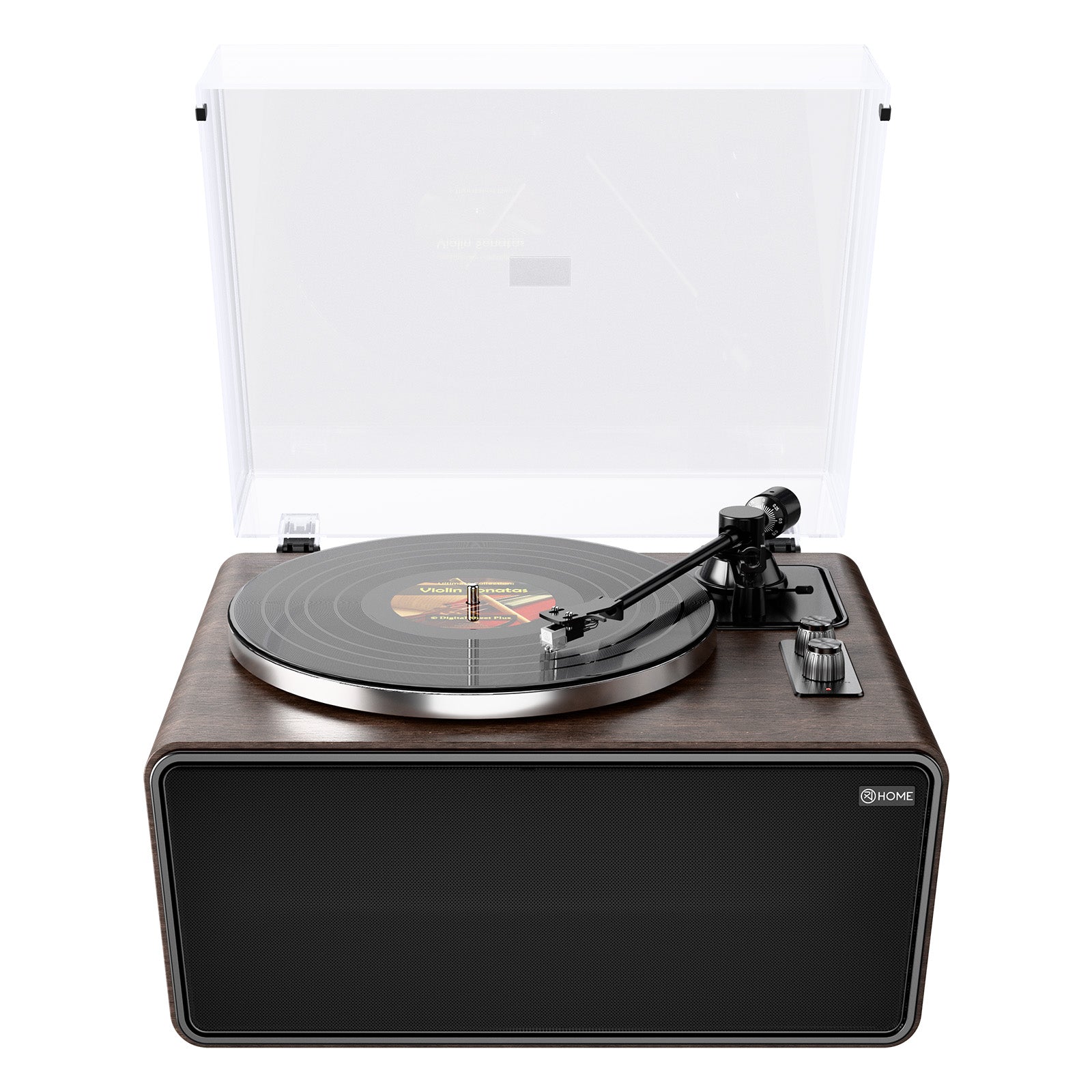 All in One Vinyl Record Player,Bluetooth Turntable Built in 4 Stereo Speakers Phono Preamp,High Fidelity Turntables for Vinyl Records with Magnetic Cartridge AT-3600L MM,Belt Drive 2-Speed,33/45 RPM XJ-HOME