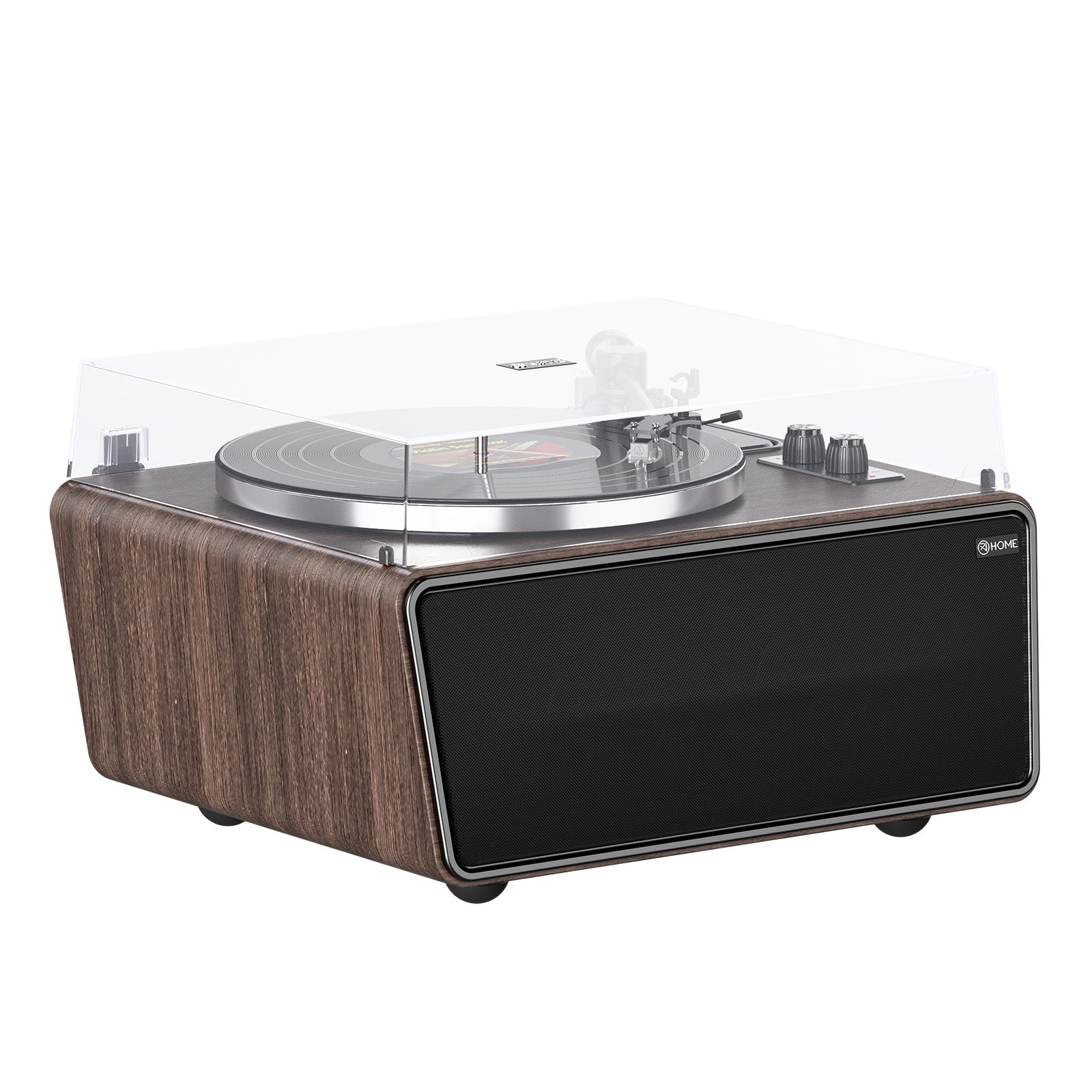 All in One Vinyl Record Player,Bluetooth Turntable Built in 4 Stereo Speakers Phono Preamp,High Fidelity Turntables for Vinyl Records with Magnetic Cartridge AT-3600L MM,Belt Drive 2-Speed,33/45 RPM XJ-HOME