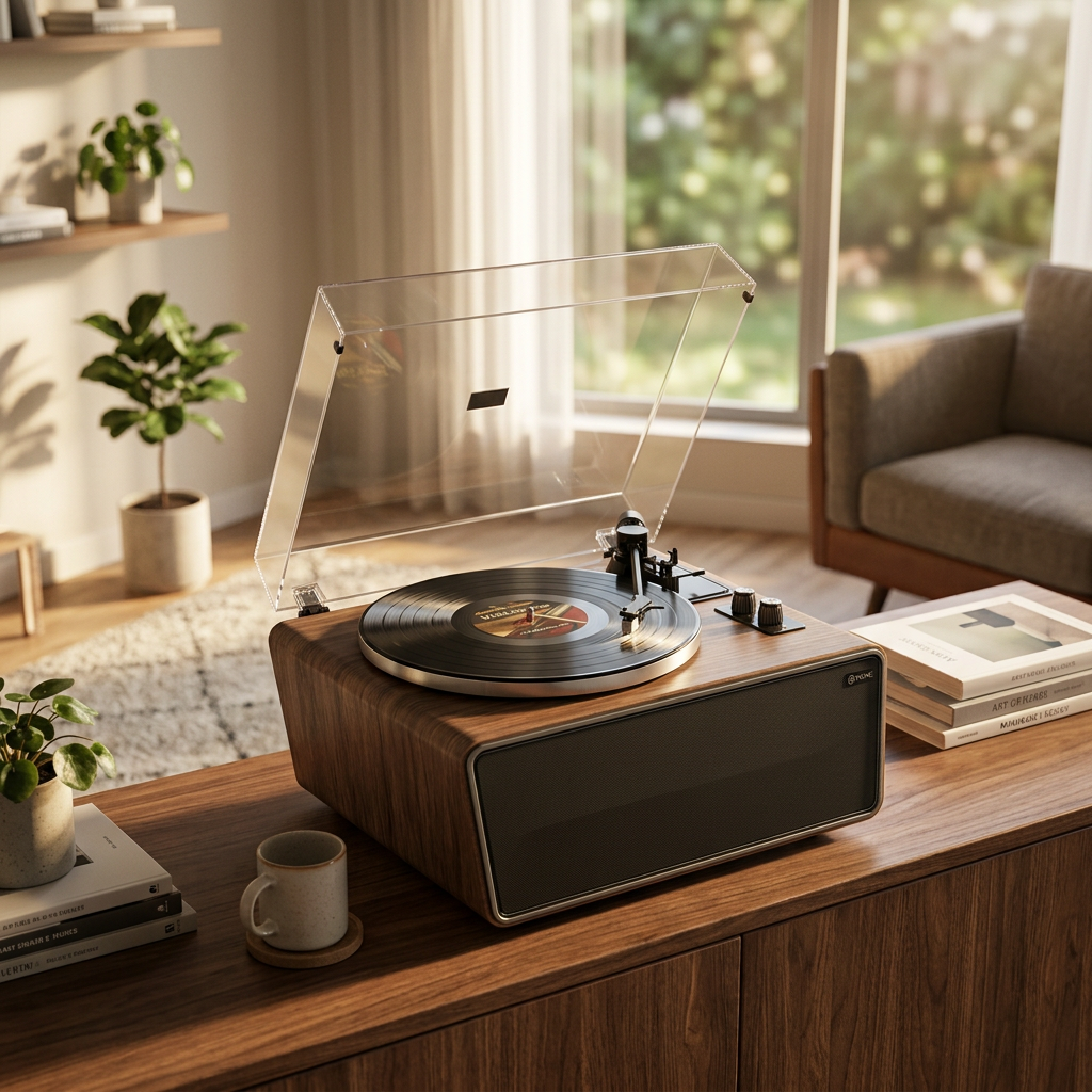 XJ-H01 All-In-One Turntable Vinyl Record Player
