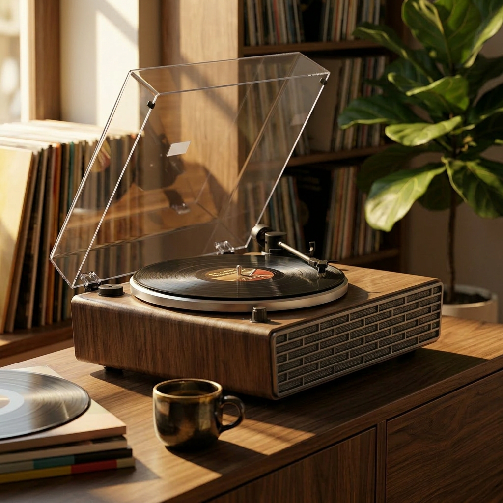 XJ-H02 All-In-One Turntable Vinyl Record Player