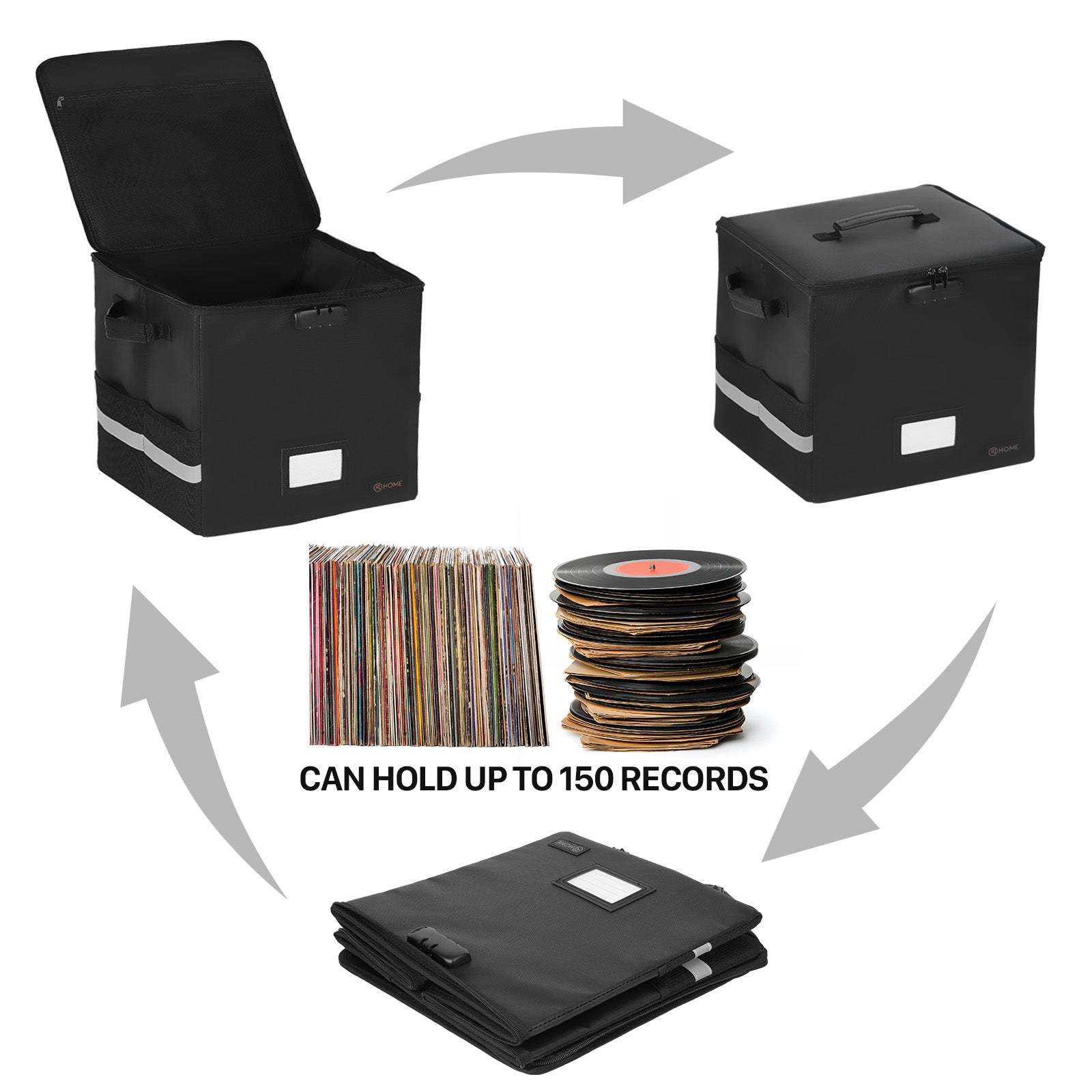 XJ-HOME Fireproof & Waterproof Safe for Vinyl Turntables