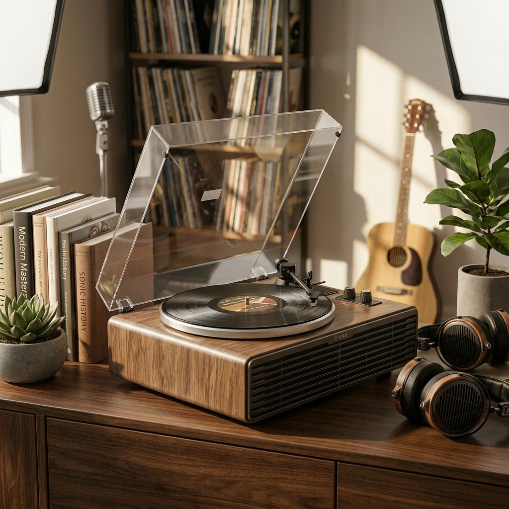 XJ-H03 All-In-One Turntable Vinyl Record Player